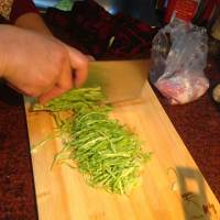 花椰菜豬肉蝦仁炒飯的做法 步骤2