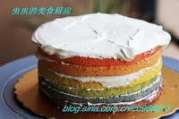 彩虹蛋糕（戚風法）的做法 步骤7