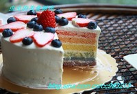 彩虹蛋糕（戚風法）的做法 步骤10