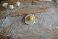 平底鍋式板栗餅的做法 步骤5