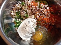 豆腐馬蹄香菇芹菜素餃子的做法 步骤3
