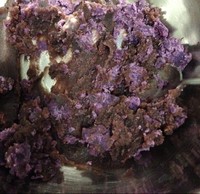 紫薯紅豆沙奶油面包卷的做法 步骤3