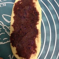 紫薯紅豆沙奶油面包卷的做法 步骤4
