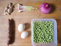 香腸青豆焗蛋的做法 步骤1
