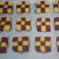 巧克力棋格餅干的做法 步骤3