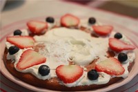 水果裸蛋糕（香蕉心草莓面）的做法 步骤5