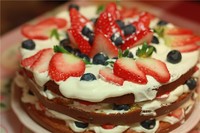 水果裸蛋糕（香蕉心草莓面）的做法 步骤6