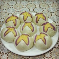 紫薯開花饅頭的做法 步骤12