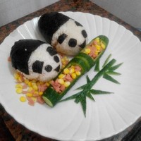 熊貓飯團的做法 步骤7