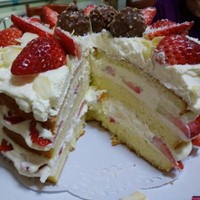 小嶋海綿草莓裸蛋糕一次成功的做法 步骤8