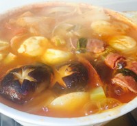 韓式泡菜魔芋絲香菇低卡減肥瘦身2人鍋的做法 步骤9