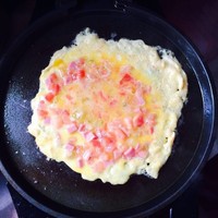 西紅柿火腿雞蛋餅（可做寶寶輔食）的做法 步骤3