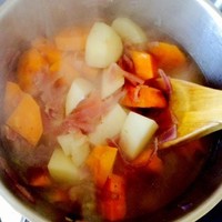 暖冬蔬菜濃湯（potage de patate douce）的做法 步骤4