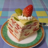 草莓乳酪千層蛋糕的做法 步骤10