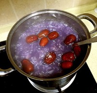 紫紅薯紅棗年糕燕麥粥的做法 步骤4