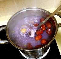 紫紅薯紅棗年糕燕麥粥的做法 步骤5