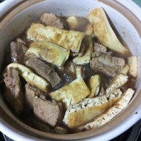 豆豉燜豆腐肉的做法 步骤5