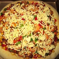 披薩（臘肉版）的做法 步骤15