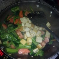 半湯半菜︰豆腐湯。的做法 步骤4