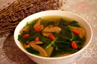 營養湯---菠菜豬肝湯的做法 步骤8