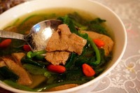 營養湯---菠菜豬肝湯的做法 步骤10