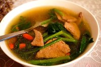營養湯---菠菜豬肝湯的做法 步骤12