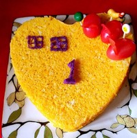 南瓜發糕當作生日蛋糕的做法 步骤5