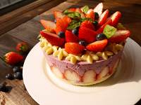 雙層草莓藍莓慕斯蛋糕【好事成雙、莓開二度】的做法 步骤10