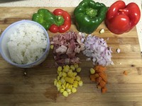 彩椒焗飯的做法 步骤1