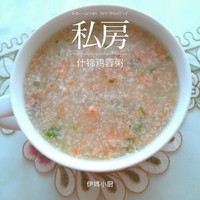 寶寶輔食→什錦雞蓉粥的做法 步骤4