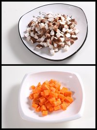 自動烹飪鍋做胡蘿卜香菇燜飯-捷賽私房菜的做法 步骤1