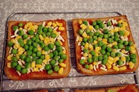 青豆玉米素土司披薩的做法 步骤4