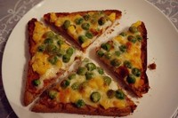 青豆玉米素土司披薩的做法 步骤8