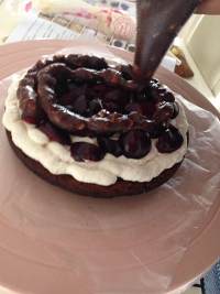 #全民美食匯,一起過新年#大杏仁巧克力蛋糕的做法 步骤14