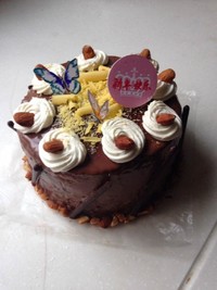 #全民美食匯,一起過新年#大杏仁巧克力蛋糕的做法 步骤18