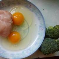 西蘭花雞肉泥蒸蛋的做法 步骤1