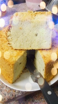 香蕉酸奶戚風蛋糕（低粉不夠緊急處理）的做法 步骤11