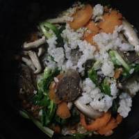 香菇臘腸飯 電飯鍋版的做法 步骤4