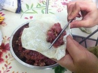 一根筷子包大肉雲吞的做法 步骤1