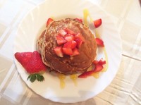 草莓煎餅 pancake的做法 步骤7