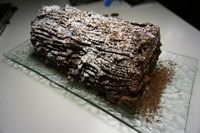 聖誕黑巧克力樹根蛋糕的做法 步骤15