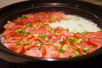 燜飯之豌豆臘肉飯-青豆臘肉飯的做法 步骤6