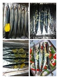 鮮蔬檸香烤秋刀魚的做法 步骤1