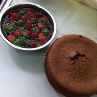 草莓可可戚風裸蛋糕的做法 步骤1