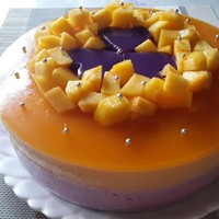 芒果雙色夾心蛋糕的做法 步骤9