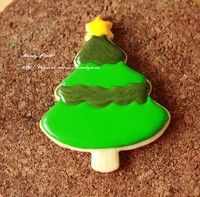 #2014聖誕節#聖誕糖霜餅干-童趣聖誕樹的做法 步骤7