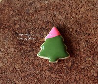 #2014聖誕節#Mini聖誕糖霜餅干-可愛笑臉聖誕樹的做法 步骤3