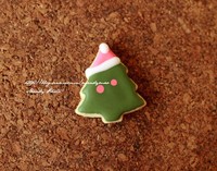 #2014聖誕節#Mini聖誕糖霜餅干-可愛笑臉聖誕樹的做法 步骤6