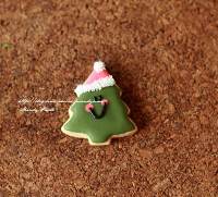 #2014聖誕節#Mini聖誕糖霜餅干-可愛笑臉聖誕樹的做法 步骤8