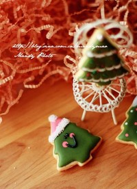 #2014聖誕節#Mini聖誕糖霜餅干-可愛笑臉聖誕樹的做法 步骤10